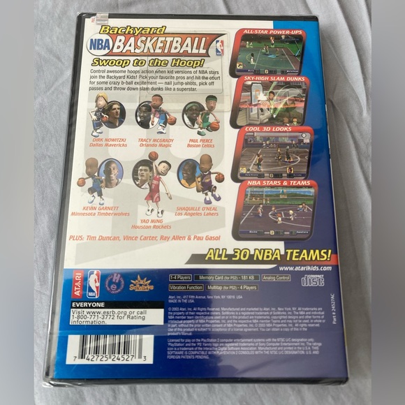 PS2 - Vintage - Backyard NBA Basketball Game “Tim Duncan” NWT Factory Sealed - Picture 2 of 3